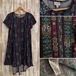 XL LuLaRoe Carly dress Navy Blue Mosaic